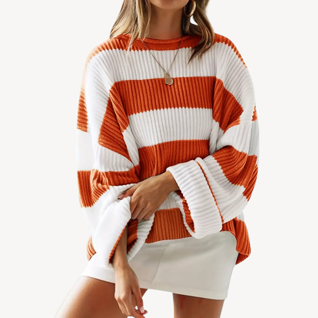 Women's Striped Oversized Sweater | Loravelle