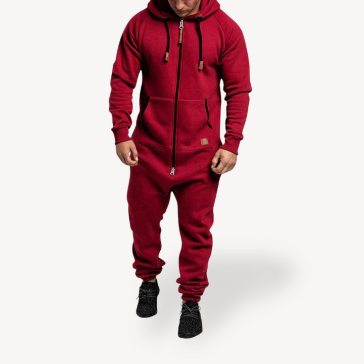Men’s Zip-Up Hoodie Jumpsuit | Loravelle
