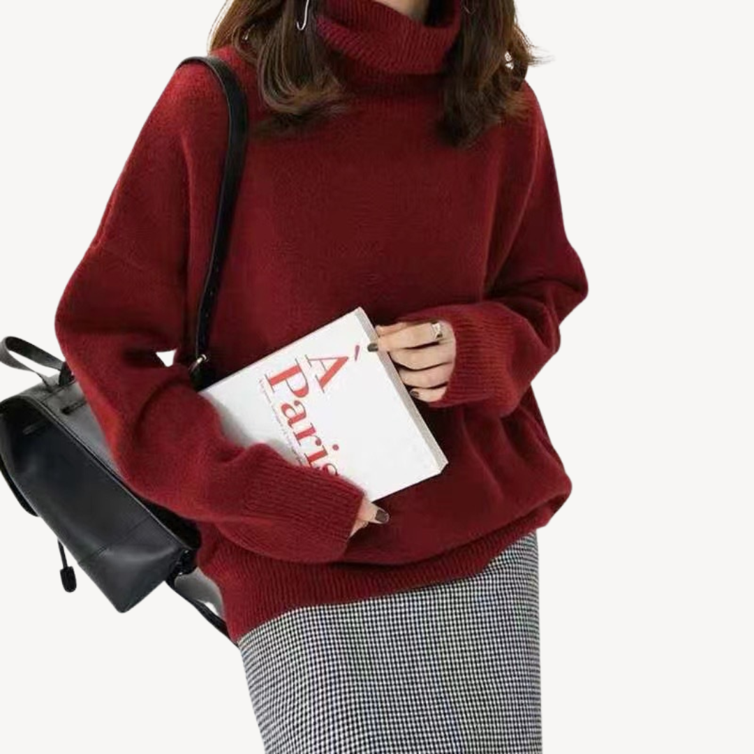 Women’s Soft Knit Fabric Turtleneck Sweater | Loravelle