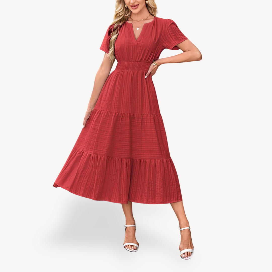 Tiered Midi Dress for Women | Loravelle