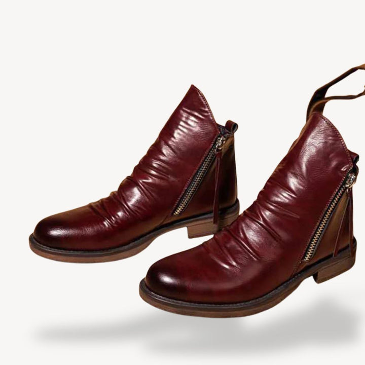 Orthopedic Men's Genuine Leather Retro Boots | Loravelle