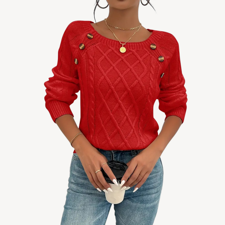 Women’s Button Detail Sweater | Loravelle