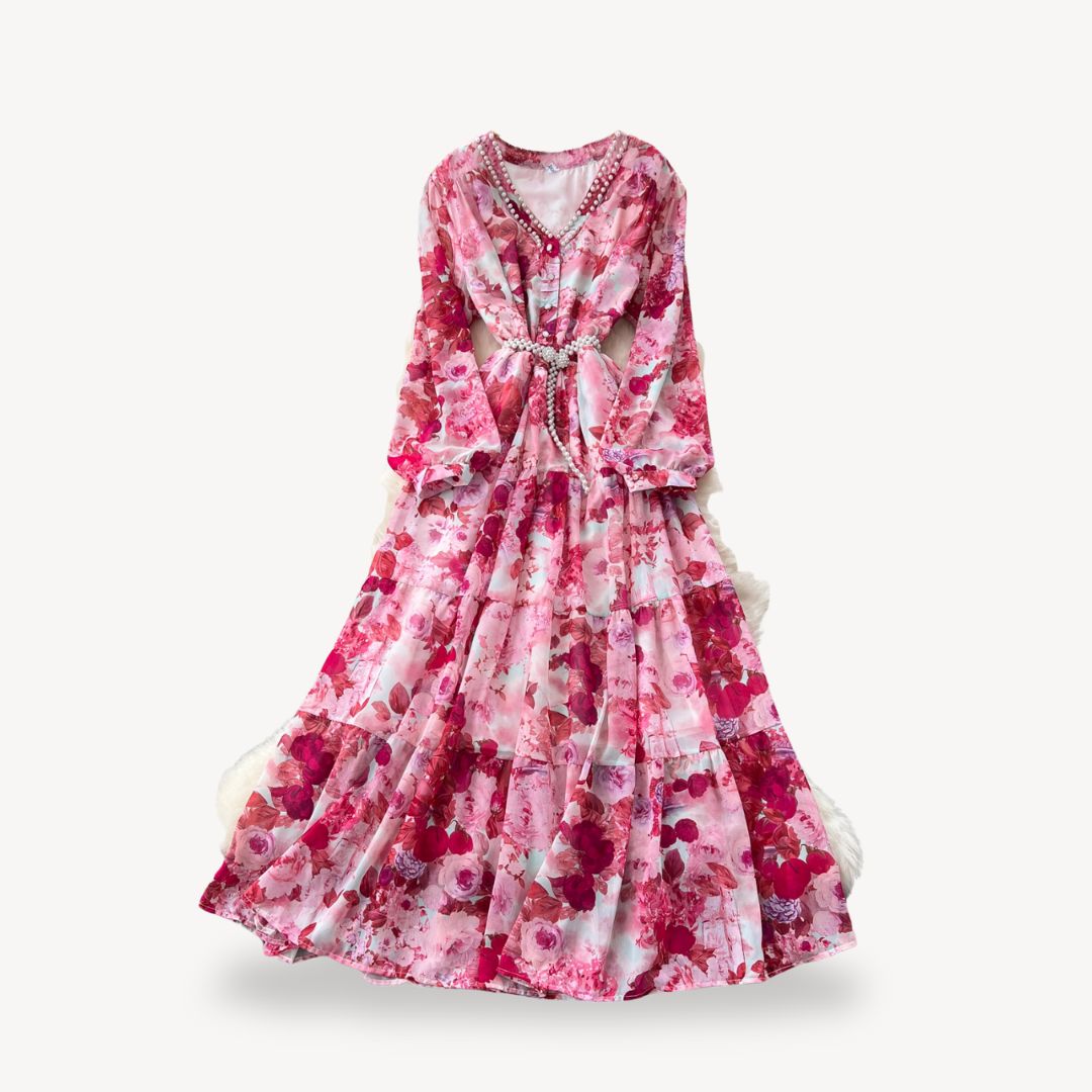 Women's Floral Long Sleeve Maxi Dress | Loravelle