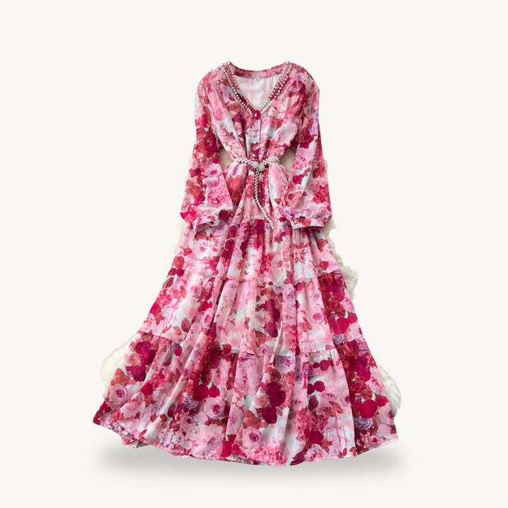 Women's Floral Long Sleeve Maxi Dress | Loravelle