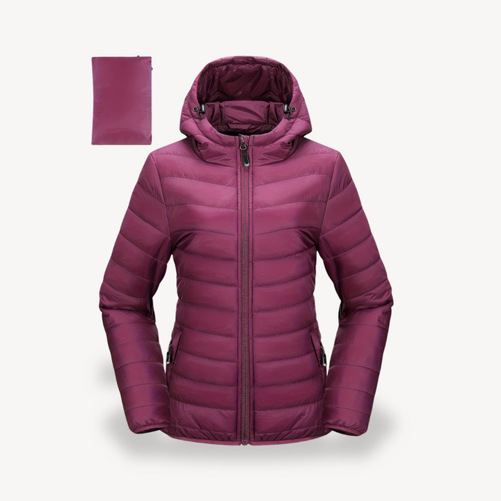 Women’s Packable Puffer Jacket with Hood | Loravelle