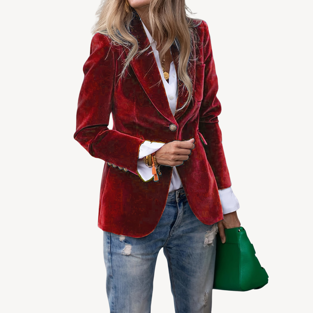 Women's Fashion Velvet Blazer | Loravelle