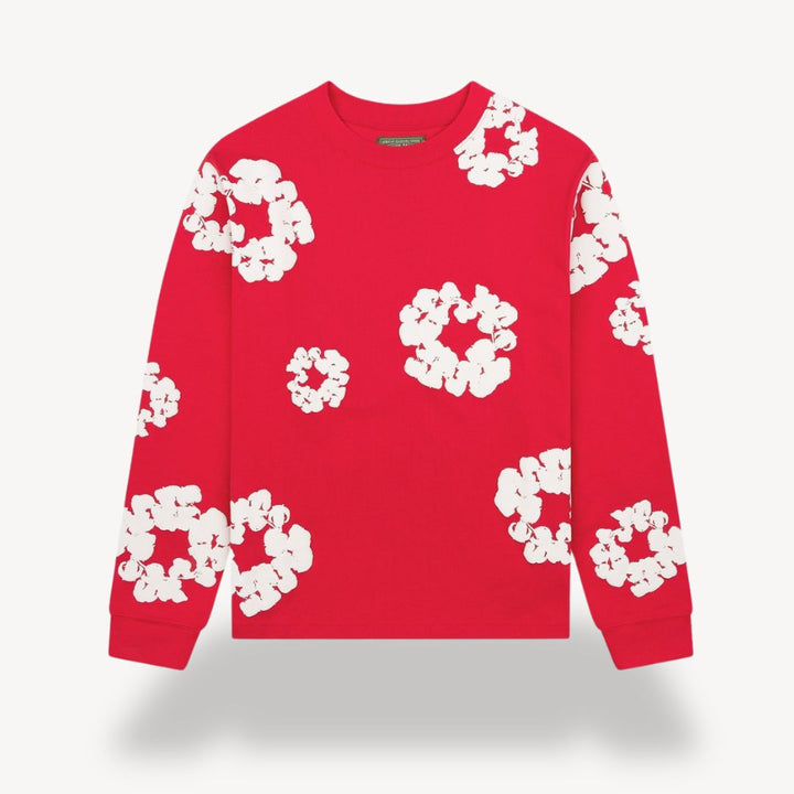 Cotton Wreath Floral Sweatshirt Unisex | Loravelle