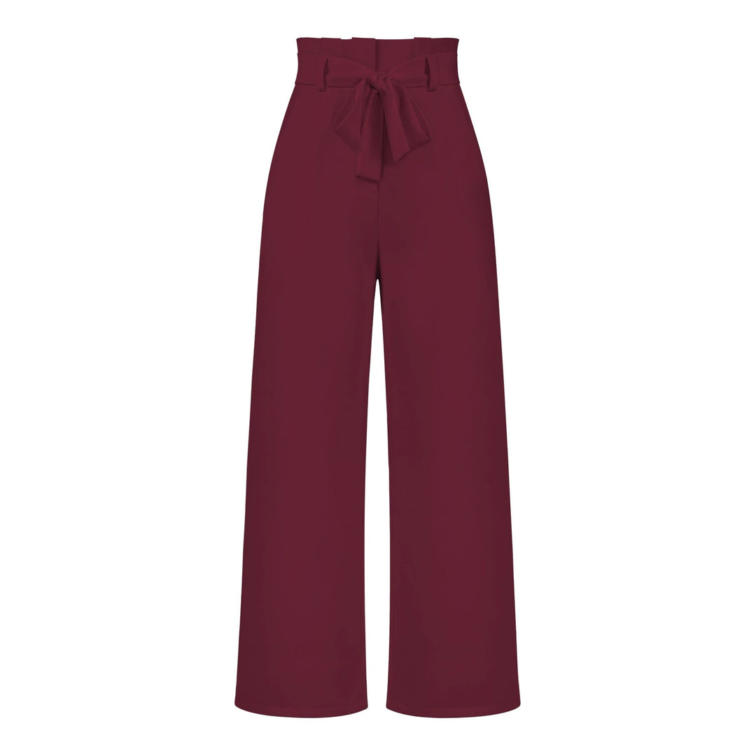 Tie Waist High-Waisted Trousers for women | Loravelle