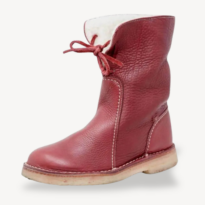 Orthopedic Adjustable Lace-Up Leather Ankle Boots | Loravelle
