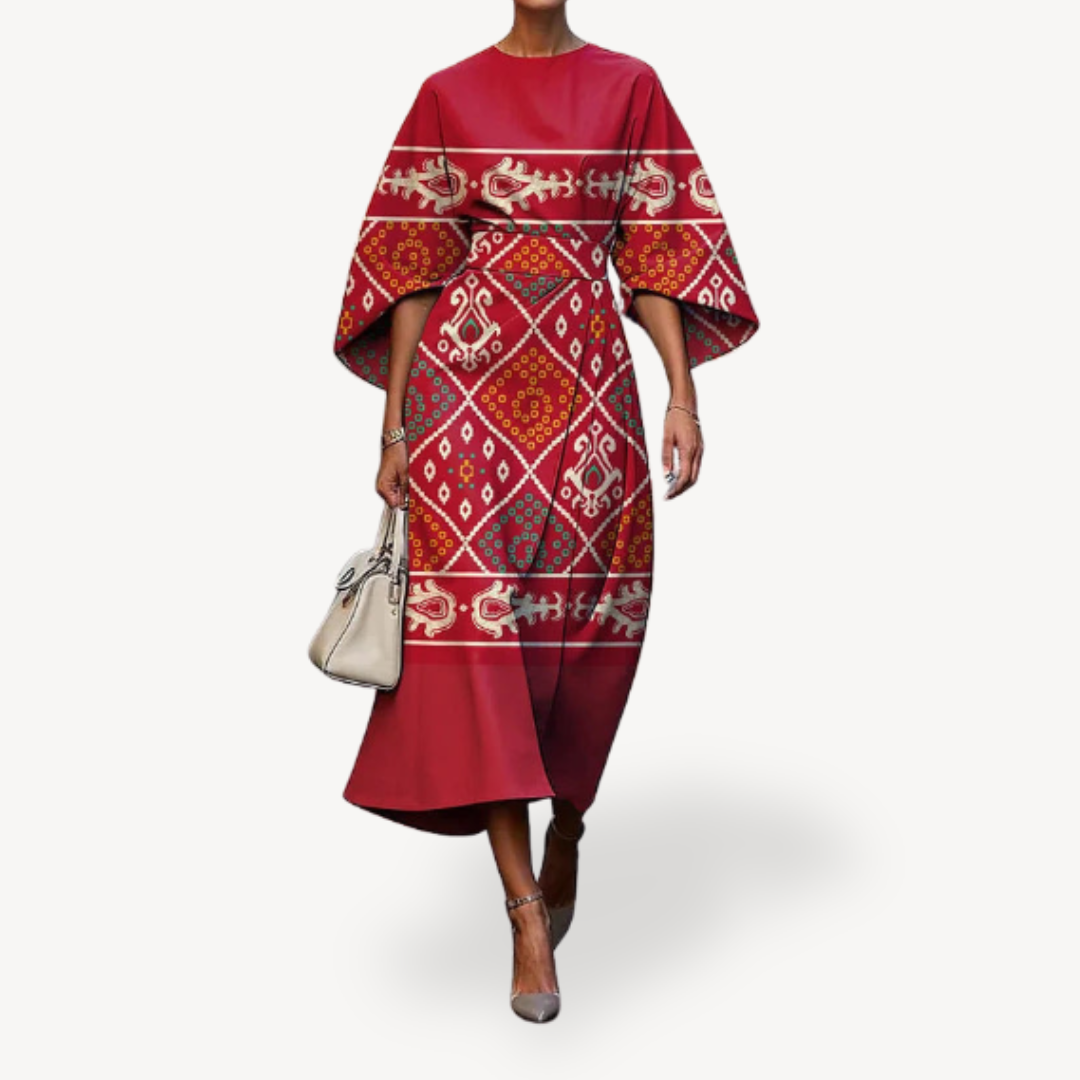 Women's Floral Print Midi Dress | Loravelle