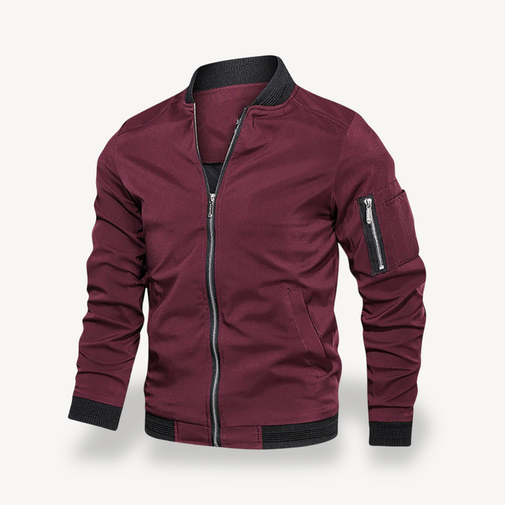 Men’s Zipper Closure Bomber Jacket | Loravelle