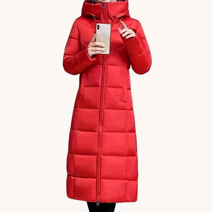Women’s Long Puffer Coat with Hood | Loravelle