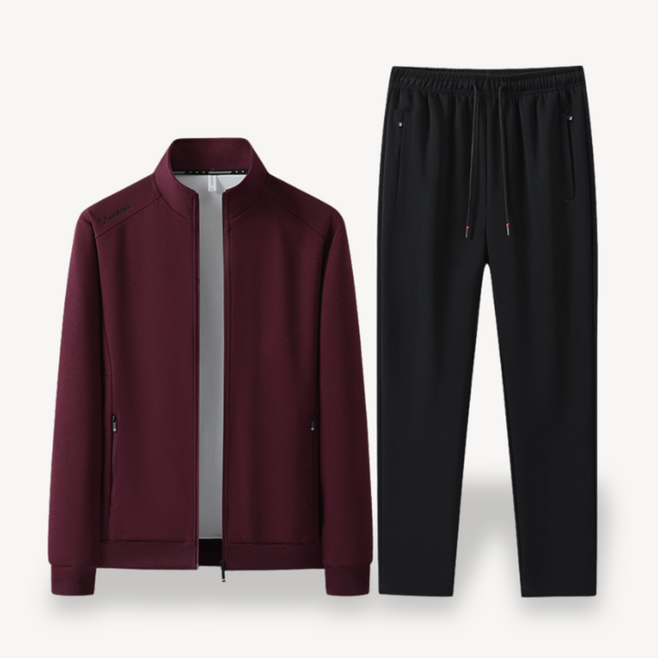 Men's Tracksuit Set with Zipper and Elastic Waistband | Loravelle