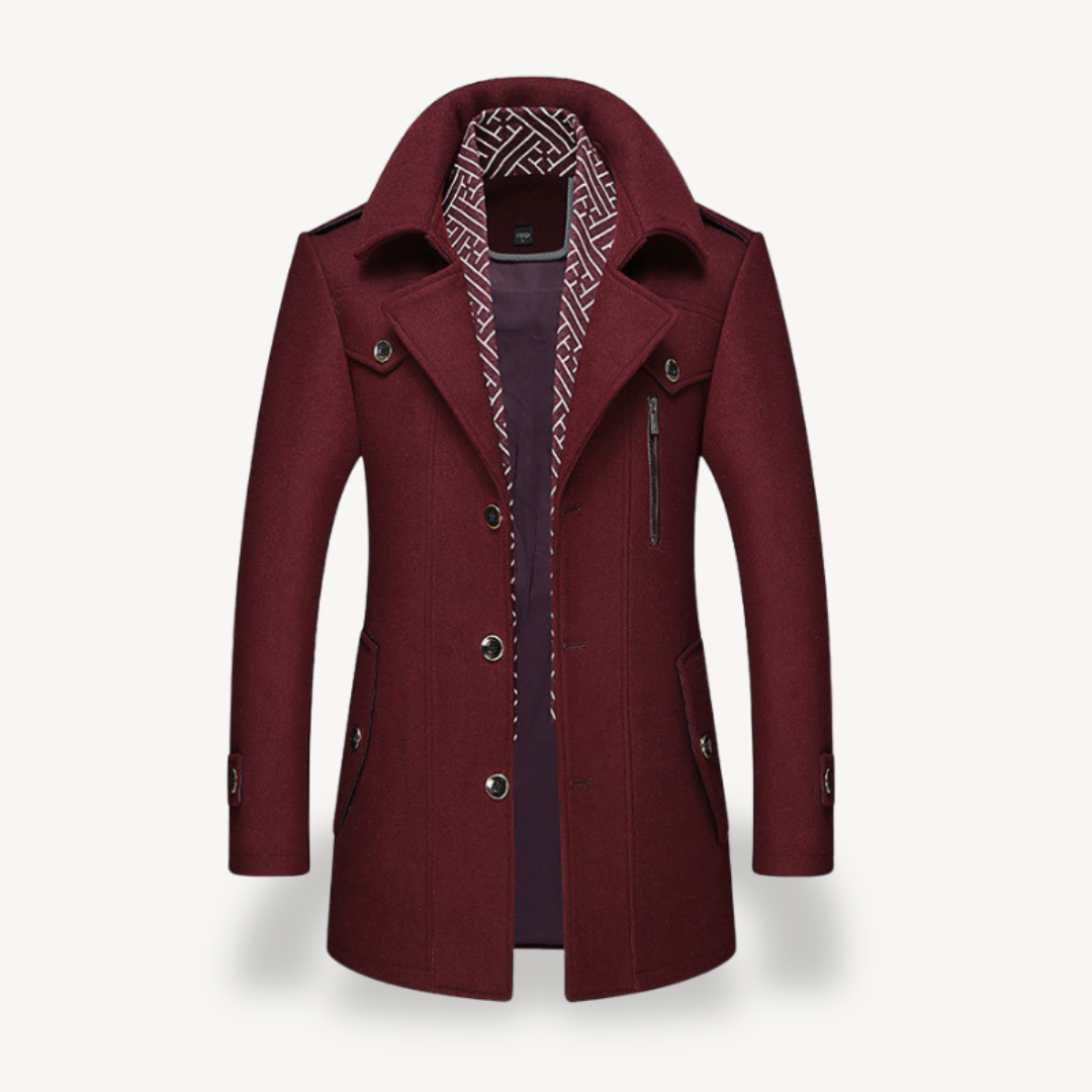 Men's Peacoat with Fleece Lining | Loravelle