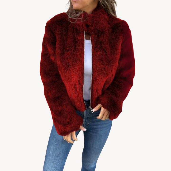 Women’s Faux Fur Zip-Up Jacket | Loravelle