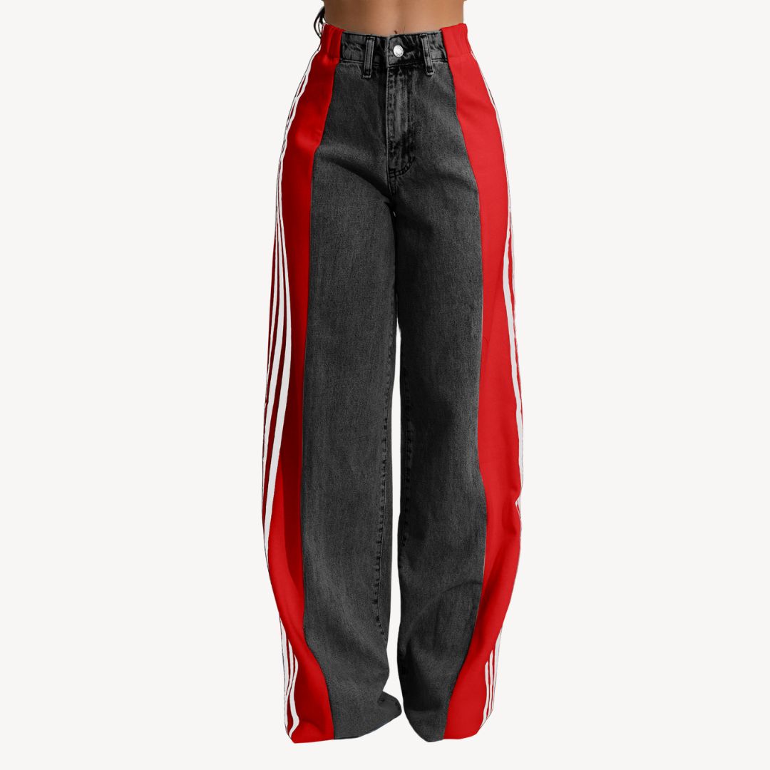 Women's Two-Tone Wide Leg Jeans | Loravelle