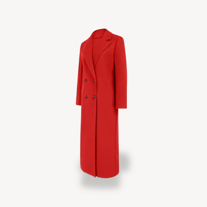 Women's Double-Breasted Long Coat | Loravelle