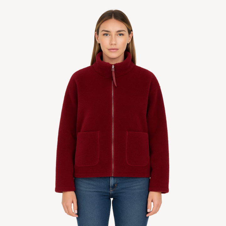 Women's Cozy Zip-Up Fleece Jacket | Loravelle