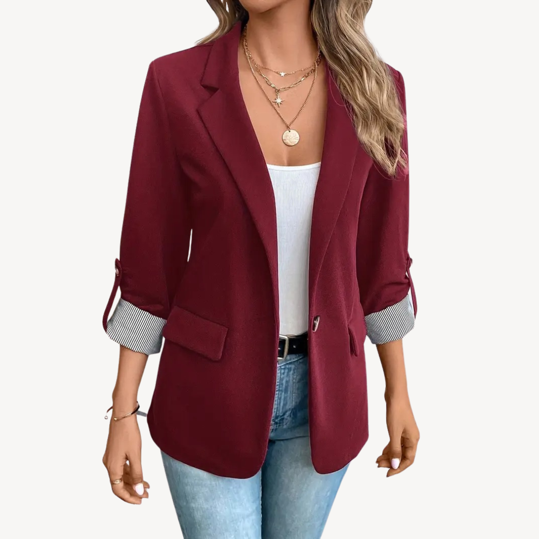 Women’s Striped Cuff Blazer | Loravelle