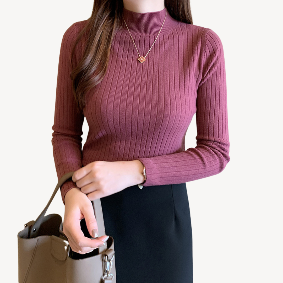 Ribbed Turtleneck Sweater for Women | Loravelle