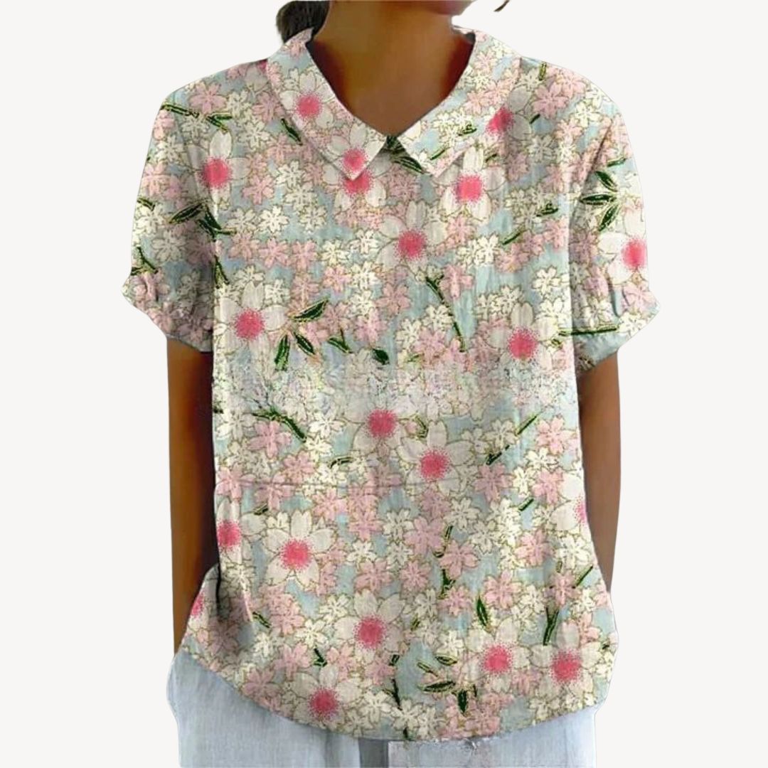 Floral Print Button-Up Shirt Women | Loravelle