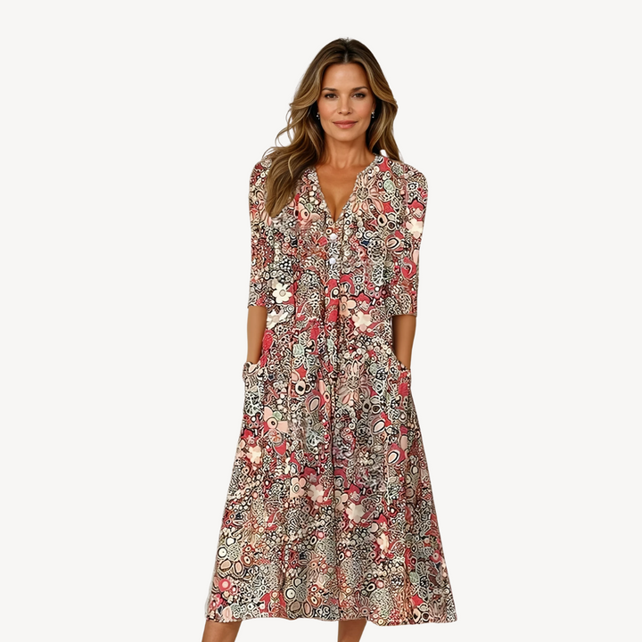 Women's Floral Midi Dress | Loravelle