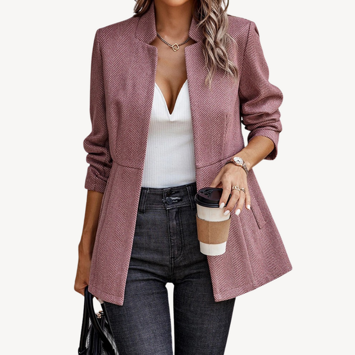 Women’s Herringbone Blazer Jacket | Loravelle