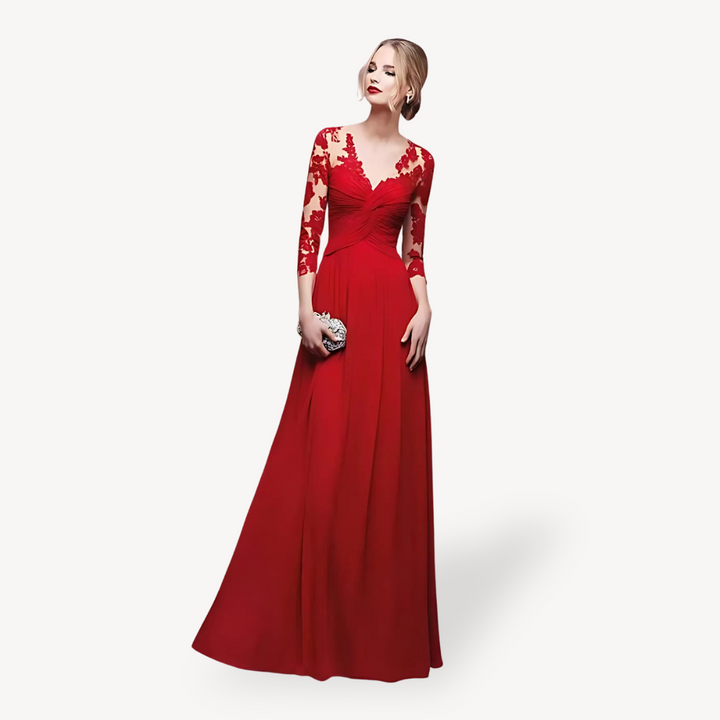 Women's Lace Long Sleeve Maxi Dress | Loravelle