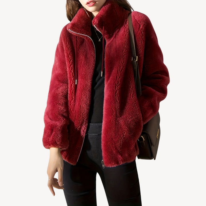 Women’s Faux Fur Zip-Up Jacket | Loravelle