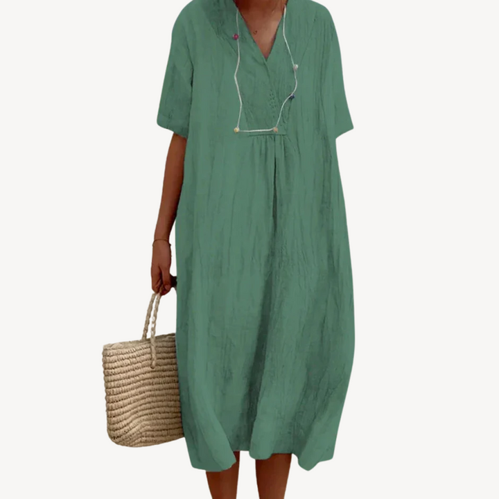 Women’s Midi Beach Dress Loose Fit Summer | Loravelle