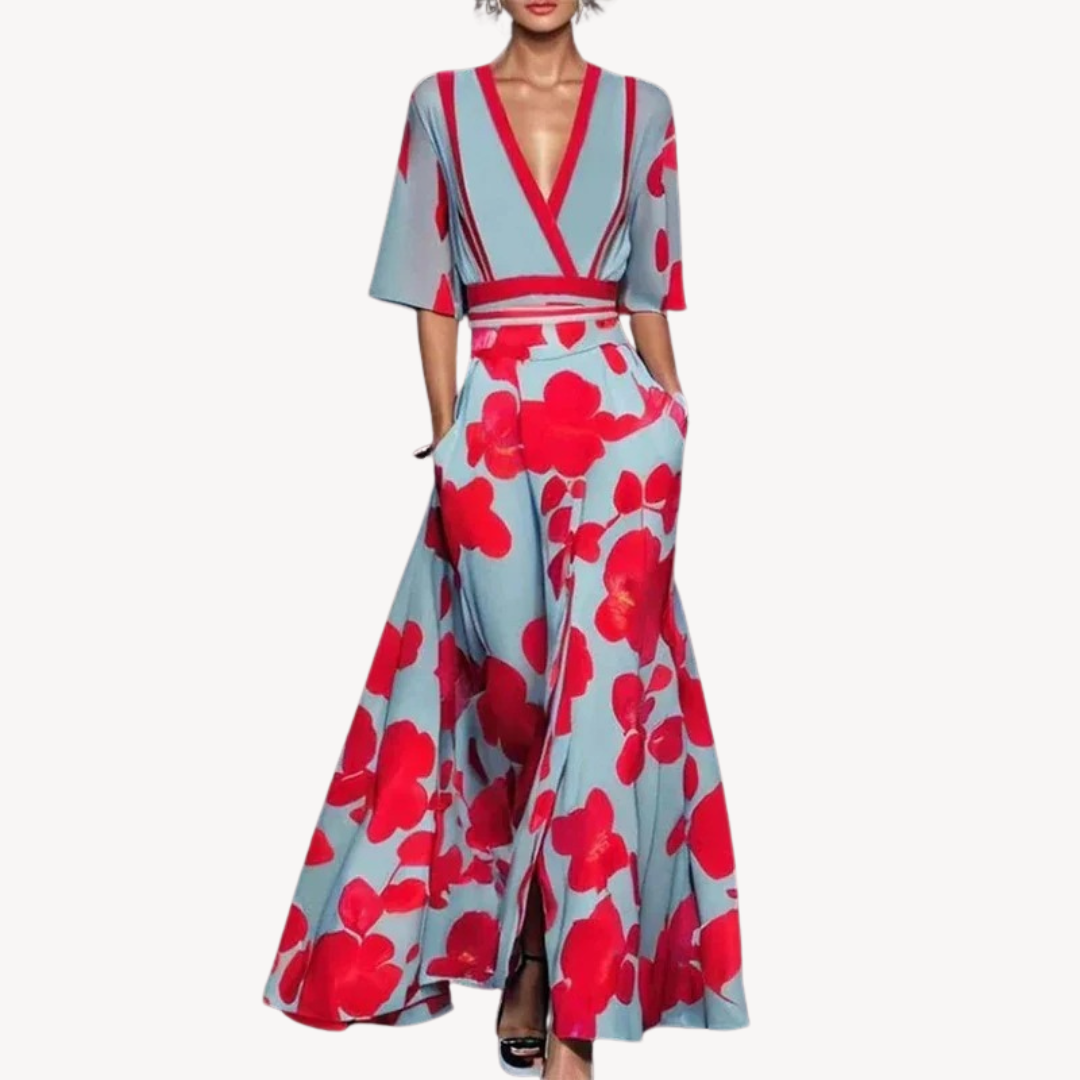 Loravelle | Women's Cotton Floral Maxi Dress