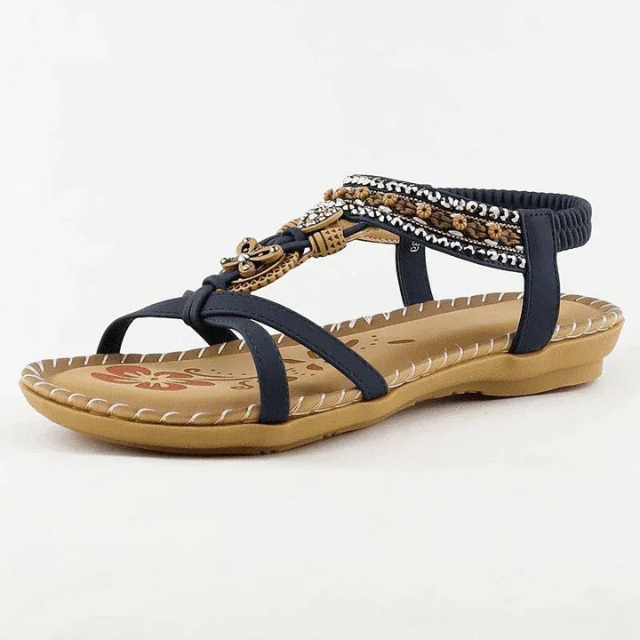 Women's Orthopedic Beaded Flat Sandals | Loravelle