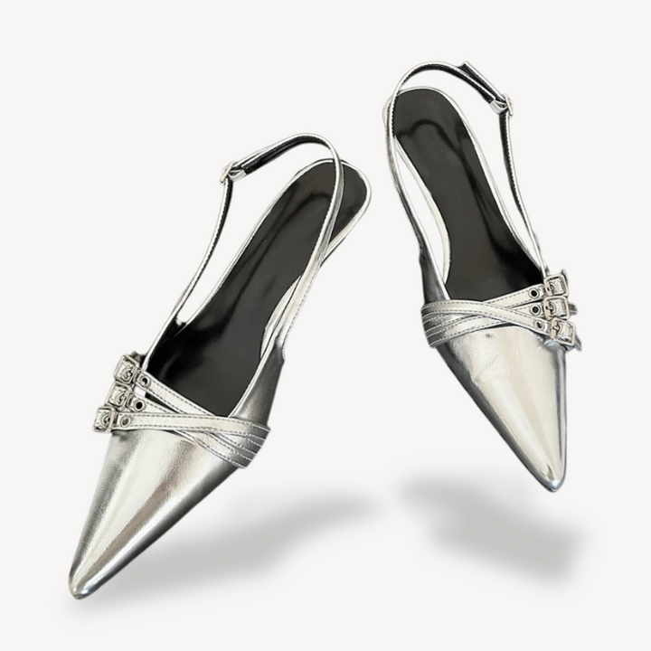 Orthopedic Slingback Pointed Toe High Heel Shoes | Loravelle