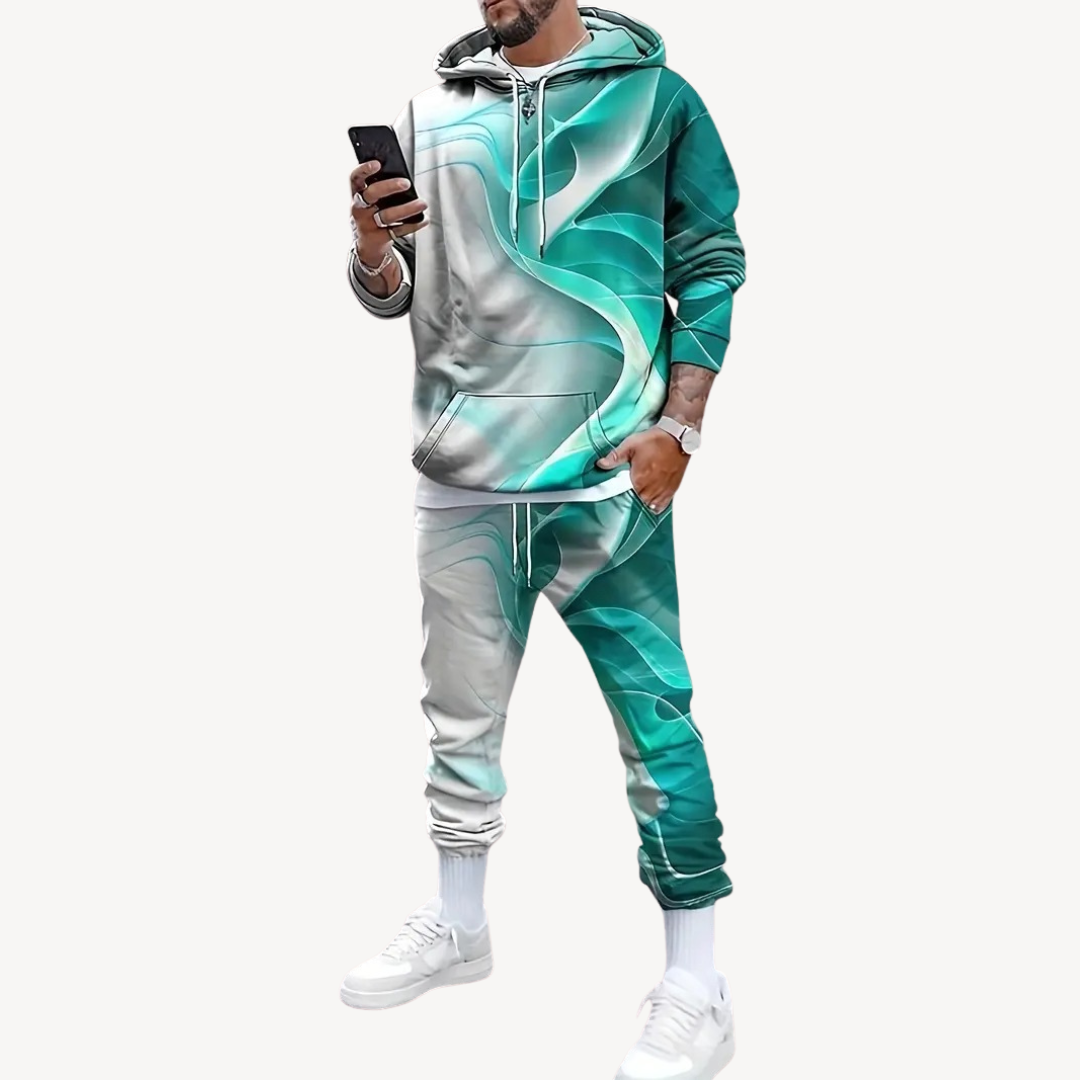 Men’s Gradient Hoodie Tracksuit Set | Loravelle