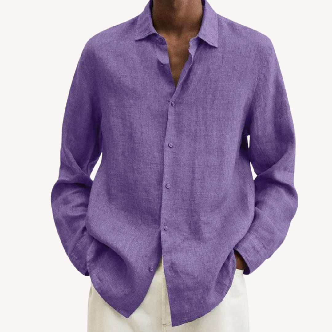 Linen Button-Up Shirt for Men | Loravelle