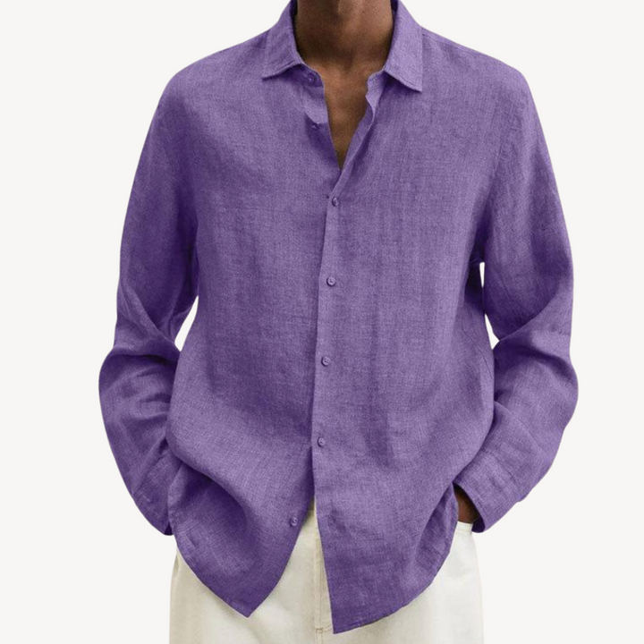 Linen Button-Up Shirt for Men | Loravelle