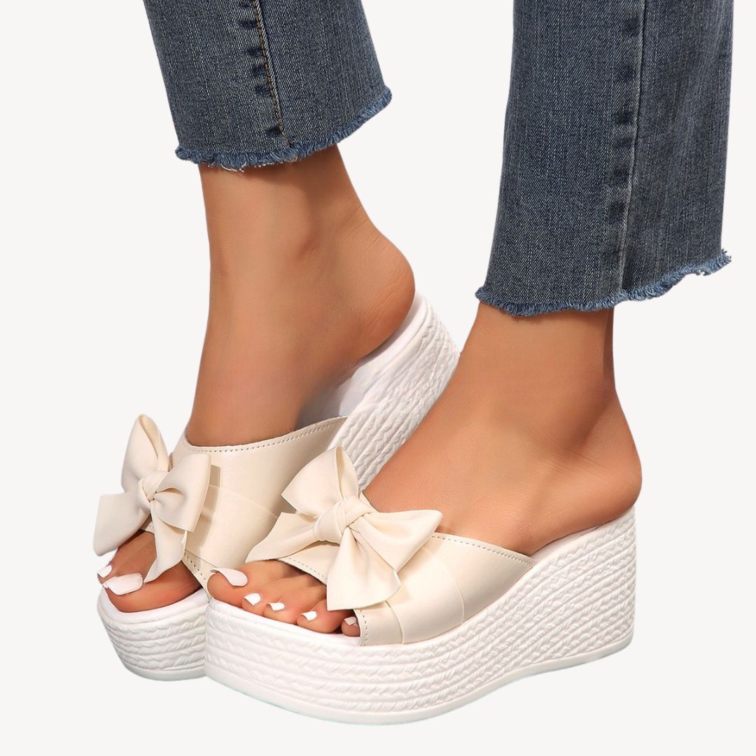 Women's Orthopedic Bow Knot Wedge Sandals | Loravelle