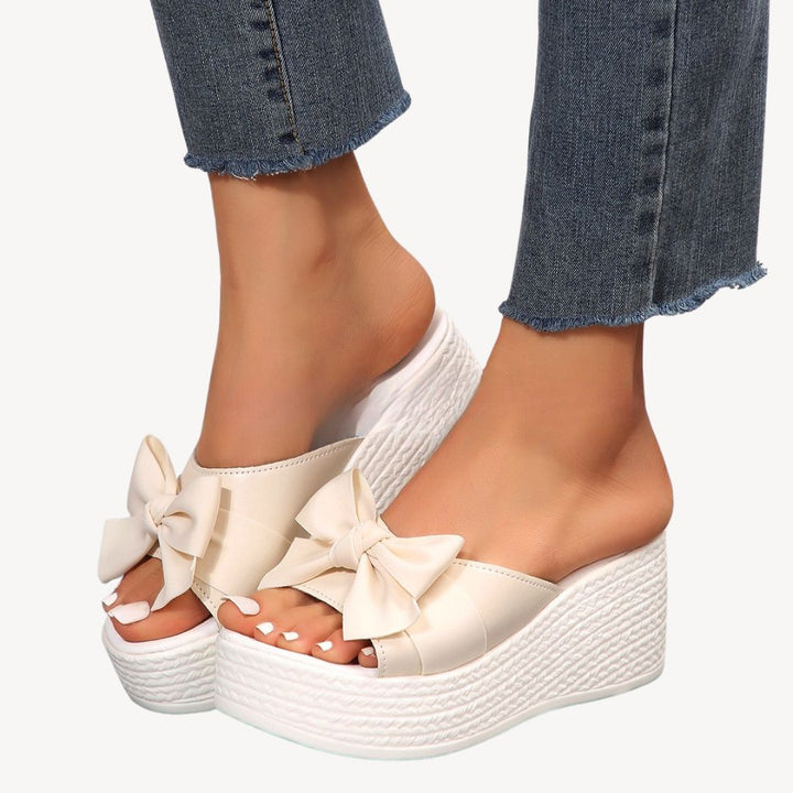 Women's Orthopedic Bow Knot Wedge Sandals | Loravelle