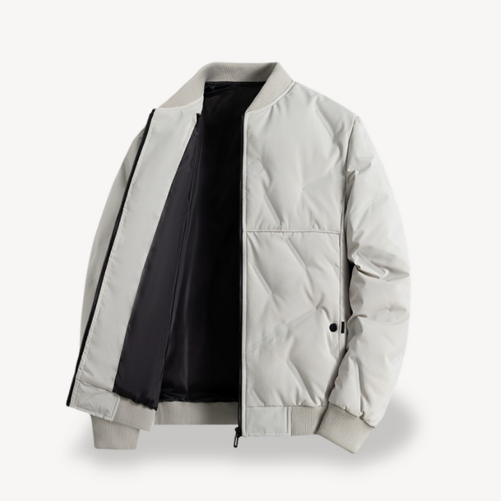Men's Hybrid Puffer Bomber Jacket | Loravelle