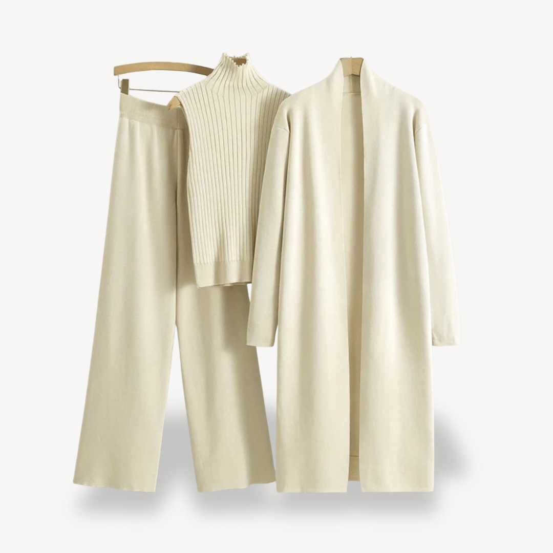 Women's 3-Piece Set – Sweater, Pants & Coat | Loravelle