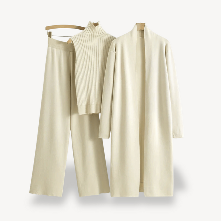 Women's 3-Piece Set – Sweater, Pants & Coat | Loravelle