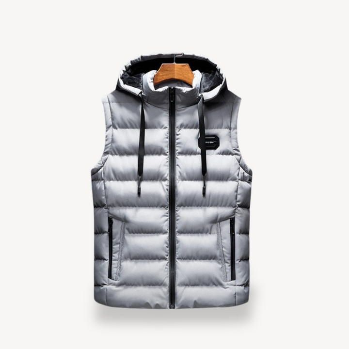 Puffer Vest with Hood for Men | Loravelle
