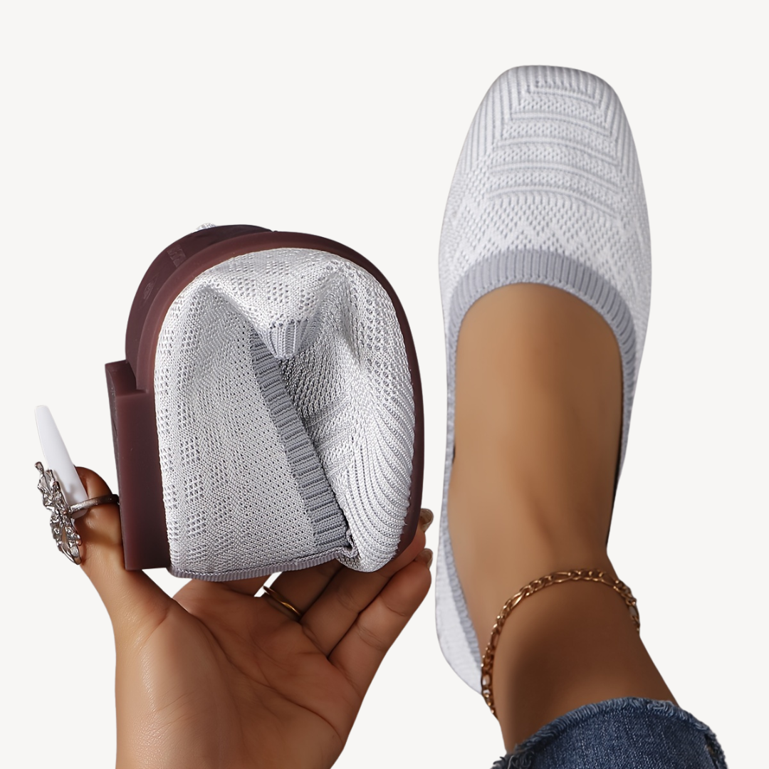 Women's Orthopedic Square Toe Flats | Loravelle