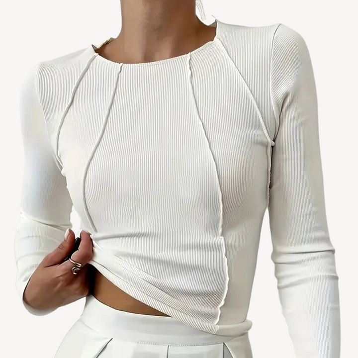 Women’s Ribbed Long-Sleeve Top | Loravelle