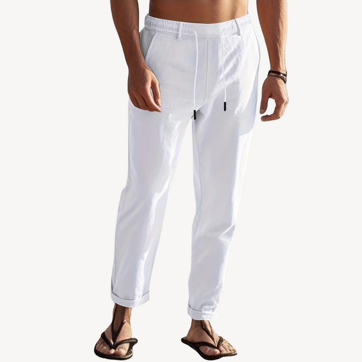 Men’s Linen Drawstring Pants – Casual Comfortable Trousers | Loravelle
