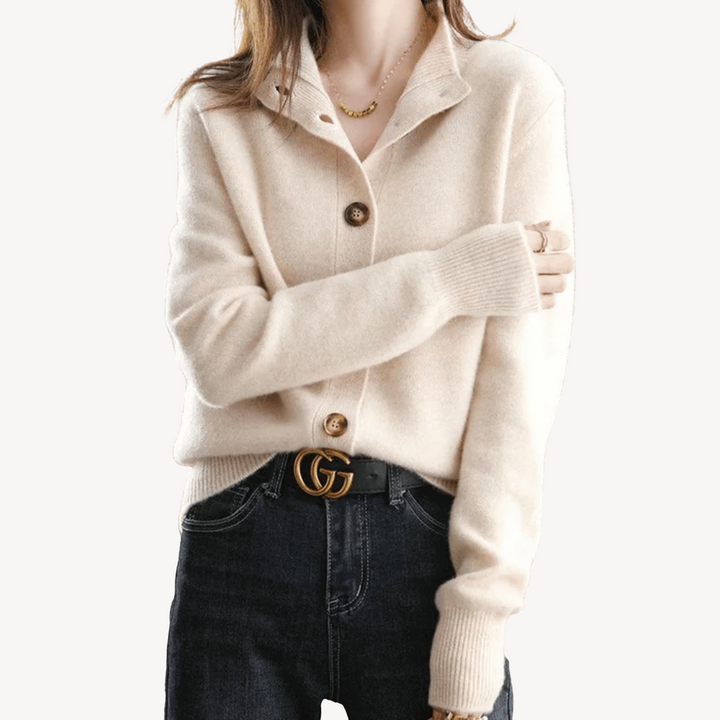 Cashmere Button-Down Sweater | Loravelle