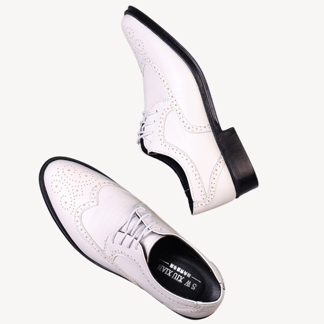 Men's Orthopedic Brogue Dress Shoes Faux Leather | Loravelle