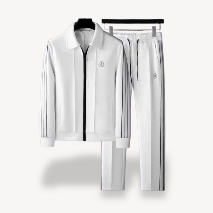 Men's Polyester Zip-Up Tracksuit Set | Loravelle