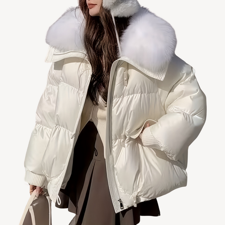 Women’s Faux Fur Collar Puffer Jacket | Loravelle