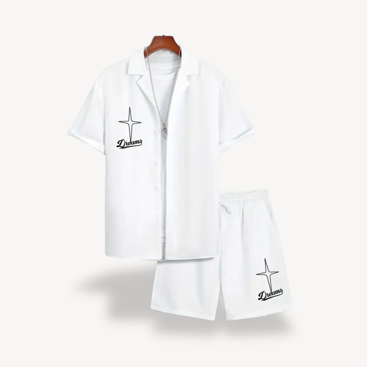 Men's Tropical Print Shirt Shorts Set | Loravelle